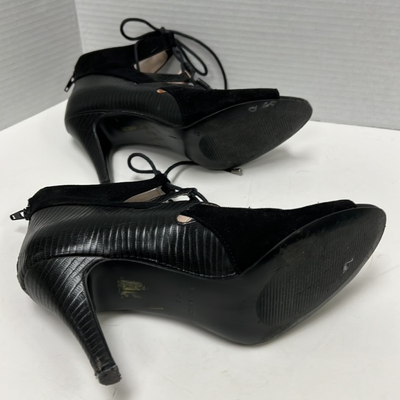 Nine West ‘Stiletto’ Open Toe Lace Up Heels - Picture 7 of 8